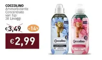 Prezzemolo e Vitale COCCOLINO Ammorbidente Concentrato vari tipi 28 Lavaggi offerta