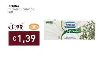 Prezzemolo e Vitale REGINA Fazzoletti Bamboo x10 offerta