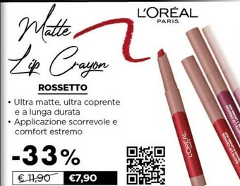 Acqua & Sapone L'Oreal Paris Rossetto offerta