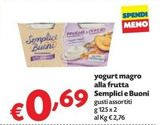 Pam Semplici e buoni Yogurt Magro offerta
