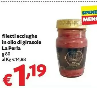 Pam Perla Filetti Acciughe In Olio Di Girasole offerta