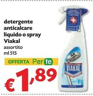Pam Viakal Detergente Anticalcare Liquido/ Spray 515 Ml offerta