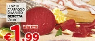 Crai Beretta Fesa Di Carpaccio Di Manzo offerta