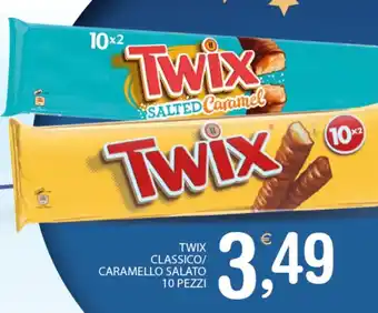 Qui Discount TWIX CLASSICO/ CARAMELLO SALATO 10 PEZZI offerta