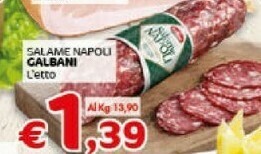 Crai Galbani Salame Napoli offerta