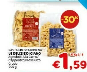 Crai Le delizie di giano Pasta Fresca Ripiena offerta