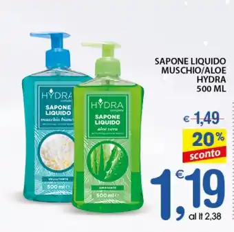 Qui Discount SAPONE LIQUIDO MUSCHIO/ALOE HYDRA 500 ML offerta