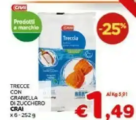 Crai Crai Trecce Con Granella Di Zucchero offerta