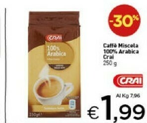 Crai Crai Caffe Miscela 100% Arabica offerta