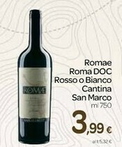 Carrefour Cantina San Marco Romae Roma Doc Rossoo Bianco offerta