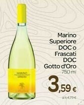 Carrefour Gotto d'oro Marino Superiore Doco Frascati Doc offerta