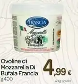Carrefour Francia Ovoline Di Mozzarella Di Bufala offerta