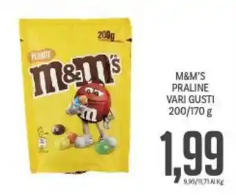 Supermercati Piccolo M&M'S PRALINE VARI GUSTI 200/170 g offerta