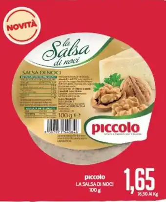 Supermercati Piccolo piccolo LA SALSA DI NOCI 100 g offerta