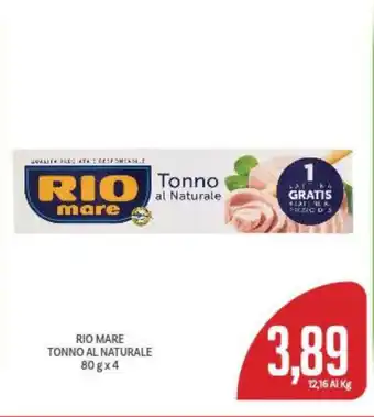 Supermercati Piccolo RIO MARE TONNO AL NATURALE 80 g x 4 offerta
