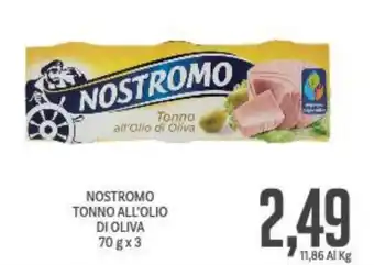 Supermercati Piccolo NOSTROMO TONNO ALL'OLIO DI OLIVA 70 g x 3 offerta