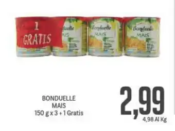 Supermercati Piccolo BONDUELLE MAIS 150 g x 3 + 1 Gratis offerta