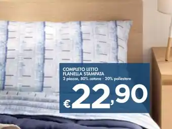 COMPLETO LETTO FLANELLA STAMPATA