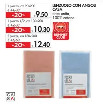 Bennet LENZUOLO CON ANGOLI CASA offerta