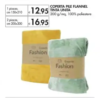 Bennet COPERTA PILE FLANNEL TINTA UNITA offerta