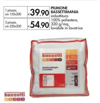 Bennet PIUMONE BASSETTIMANIA offerta