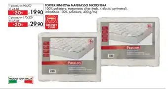 Bennet TOPPER RINNOVA MATERASSO MICROFIBRA offerta