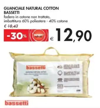 Bennet GUANCIALE NATURAL COTTON BASSETTI offerta