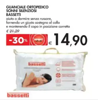 Bennet GUANCIALE ORTOPEDICO SONNI SILENZIOSI BASSETTI offerta