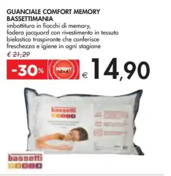 Bennet GUANCIALE COMFORT MEMORY BASSETTIMANIA offerta