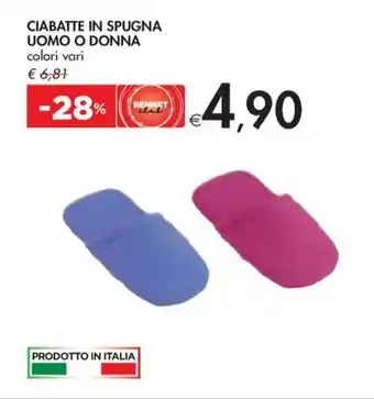 Bennet CIABATTE IN SPUGNA UOMO O DONNA offerta