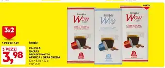 DPiù KAMOKA 10 CAPS DECAFFEINATO / ARABICA / GRAN CREMA offerta