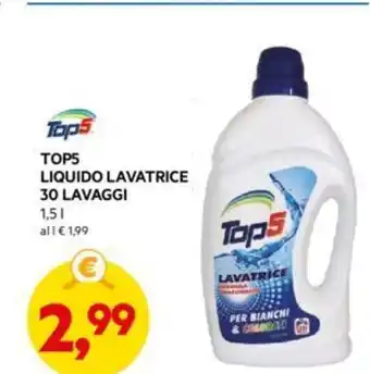 DPiù TOP5 LIQUIDO LAVATRICE 30 LAVAGGI offerta