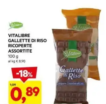 DPiù VITALIBRE GALLETTE DI RISO RICOPERTE ASSORTITE offerta