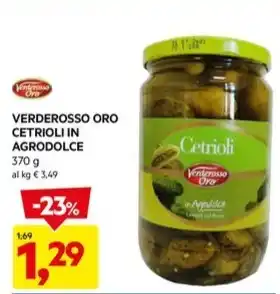 DPiù VERDEROSSO ORO CETRIOLI IN AGRODOLCE offerta
