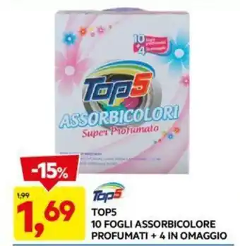DPiù TOP5 10 FOGLI ASSORBICOLORE PROFUMATI +4 IN OMAGGIO offerta