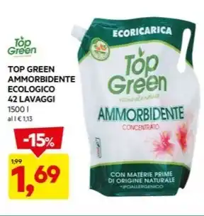 DPiù TOP GREEN AMMORBIDENTE ECOLOGICO 42 LAVAGGI offerta
