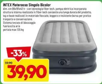 INTEX Materasso Singolo Bicolor