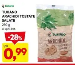 DPiù TUKANO ARACHIDI TOSTATE SALATE offerta
