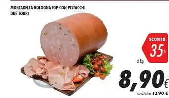 Coop Due Torri Mortadella Bologna Igp Con Pistacchi offerta