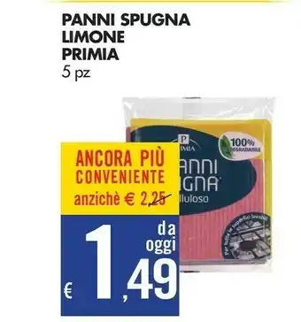 Tigros Primia Panni Spugna Limone offerta