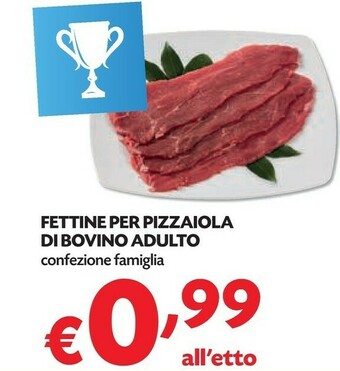 Pam Fettine Per Pizzaiola Di Bovino Adulto offerta