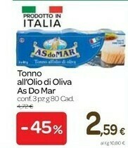 Carrefour Asdomar As Do Mar Tonno All'olio Di Oiva offerta