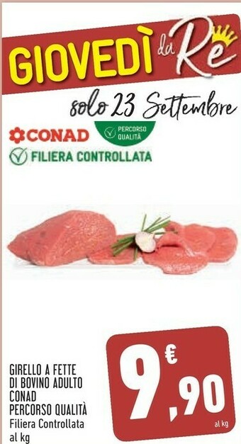 Conad Conad Girello A Fette Di Bovino Adulto Percorso Qualità offerta