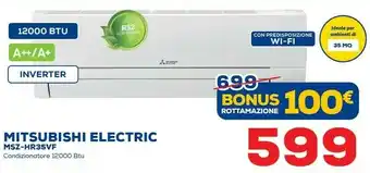 Euronics Mitsubishi Electric MSZ-HR35VF Condizionatore Fisso Climatizzatore Split System Bianco offerta