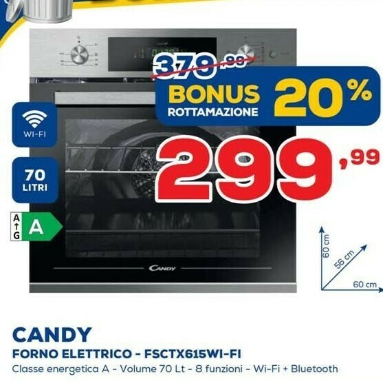 Candy Fsctx615wi-fl Forno Eletricco offerta di Euronics