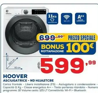 Euronics Hoover Asciugatrice - Nd H11a2tcbe offerta