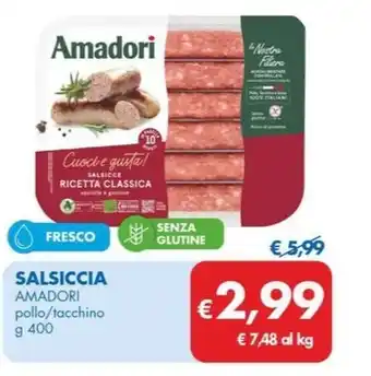MD Discount SALSICCIA AMADORI pollo/tacchino offerta