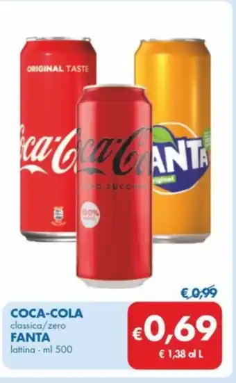 MD Discount COCA-COLA classica/zero FANTA lattina - ml 500 offerta