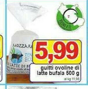 Gros Ovoline Mozzarella di bufala offerta