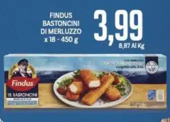 Supermercati Piccolo FINDUS BASTONCINI DI MERLUZZO x 18-450 g offerta